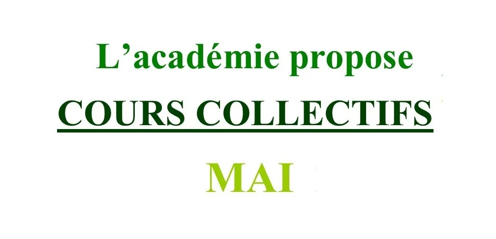 Cours Collectifs de Mai 2021