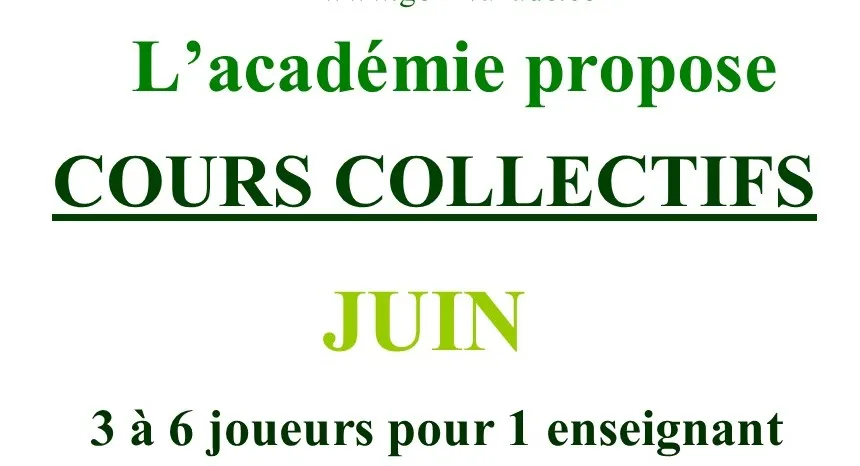 Cours Collectifs de Juin 2021