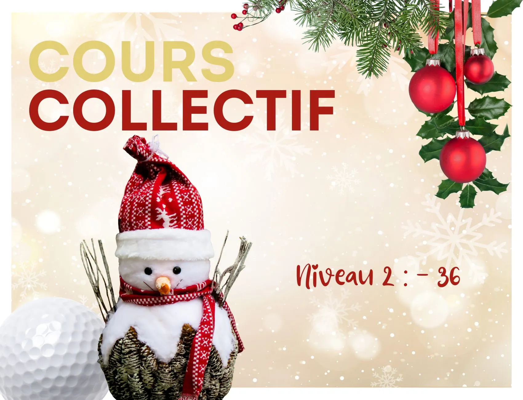 Cours Collectifs - Niveau 2 (index inférieur à 36)
